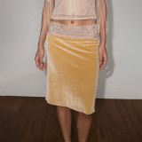 Lace Patchwork Contrast Color Mid-skirts XEF-K6J20634A