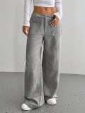 Solid Color Loose Corduroy Pants GMYS-LWZ8249