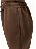 Solid Color Ruched Hooded Sport Two Piece Pants Set CM-60107