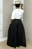 Solid Color Ruched Wide Leg Pants LSD-3066