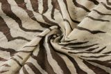 Zebra Print U Neck Long Sleeve T Shirt YWXS-K26L3037