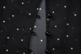 Polka Dot Chiffon Splicing T Shirt LJSF-T6922449X
