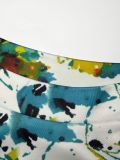 Plus Size Printed Long Sleeve Maxi Dress GAWE-6803
