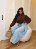 Casual Curved-Leg Jeans SH-391657