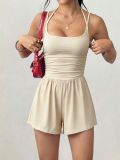Solid Color Sleeveless Loose Romper GMYS-JQ69072