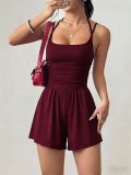 Solid Color Sleeveless Loose Romper GMYS-JQ69072