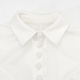 Short Sleeve Solid Color Mini Dress GAXB-D657DS