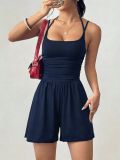 Solid Color Sleeveless Loose Romper GMYS-JQ69072