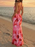 Sexy Printed Sling Maxi Dress GAXB-W586DS