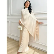 Loose Irregular Long Sleeve Top Two Piece Skirts Set GQLK-8023