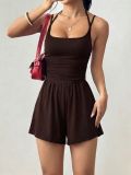Solid Color Sleeveless Loose Romper GMYS-JQ69072