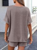 Short Sleeve Solid Color Sport Two Piece Shorts Set GMYS-LL9048