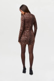 Printed Long Sleeve Mini Dress(With Headscarf) MZ-26023