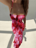 Sexy Printed Sling Maxi Dress GAXB-W586DS