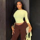 Long Sleeve Contrast Color Two Piece Pants Set GJYO-JS919278