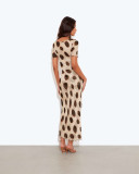 Printed V Neck Chiffon Maxi Dress GAXB-D642DS