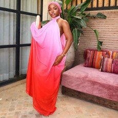 Sleeveless Gradient Ruched Maxi Dress GJYO-JD305963