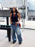 Plus Size Fashion Irrgular Loose Jeans GYLN-6911