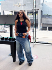 Plus Size Fashion Irrgular Loose Jeans GYLN-6911