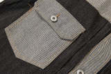 Contrast Color Patchwork Lapel Denim Coat GYLN-2041