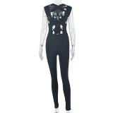Solid Color Hollow Out Sport Jumpsuit GJYO-JP006051
