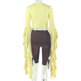 Long Sleeve Contrast Color Two Piece Pants Set GJYO-JS919278