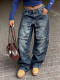 Plus Size Washed Straight Jeans GYLN-6240