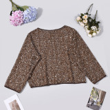 Sequin Hollow Out Top GNZD-60391TBZ