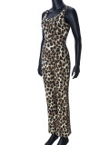 Leoaprd Printed Sleeveless Backless Jumpsuit GNZD-060051JBL