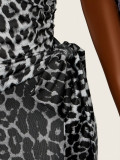 Slash Shoulder Leopard Printed Jumpsuit GAXB-W589JP