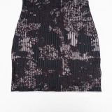 Long Sleeve Printed One Shoulder Mini Dress GAXB-D349DS