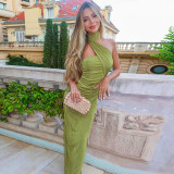 Solid Color Sleeveless Maxi Dress GAXB-W475DS