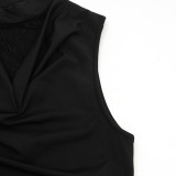 Sleeveless Lace Patchwork Bodysuit GAXB-D617BS