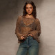 Sequin Hollow Out Top GNZD-60391TBZ