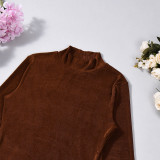 Contrast Color Long Sleeve Mini Dress GNZD-60396DBZ