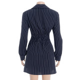 Stripe Long Sleeve Mini Dress GAXB-D474DS