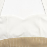 Halterneck Square Neck Color Block Mini Dress GAXB-D624DS
