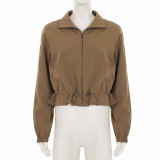 Long Sleeve Zipper Drawstring Jackets GPKJ-MR52538