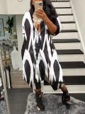 Plus Size Casual Loose Long Sleeve Wide Leg Jumpsuit BMF-2821