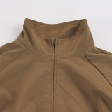 Long Sleeve Zipper Drawstring Jackets GPKJ-MR52538
