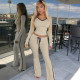 Solid Color Long Sleeve Knits Two Piece Pants Set GPKJ-MR52551