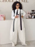 Loose Casual Wide Leg Overalls Jumpsuit ZSD-0790
