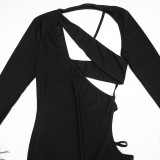 Solid Color Hollow Out Jumpsuit GDSF-C26JP402