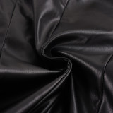 Fur Neck Long Sleeve Leather Jackets GPKJ-MR52384