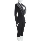 Deep V Neck Long Sleeve Jumpsuit GDSF-D26JP393