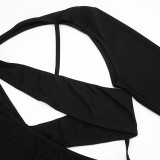 Solid Color Hollow Out Jumpsuit GDSF-C26JP402