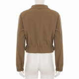 Long Sleeve Zipper Drawstring Jackets GPKJ-MR52538
