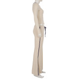 Solid Color Long Sleeve Knits Two Piece Pants Set GPKJ-MR52551