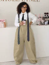 Loose Casual Wide Leg Overalls Jumpsuit ZSD-0790