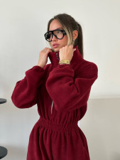 Long Sleeve Solid Color Jumpsuit YMZY-56156